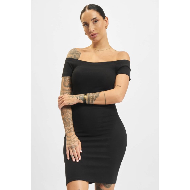 Urban Classics Ladies Off Shoulder Rib Dress