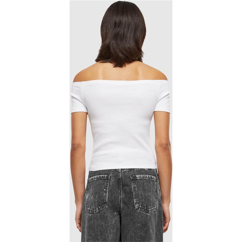 Urban Classics Ladies Organic Off Shoulder Rib Tee