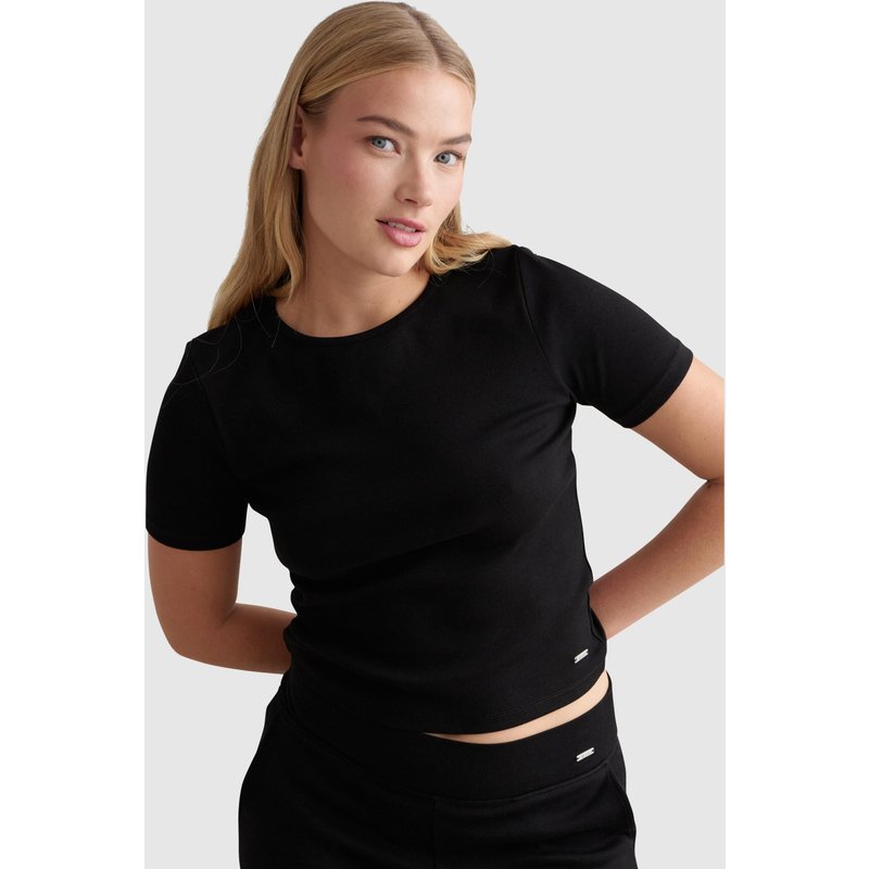 AIMN Ease Ribbed Short Sleeve