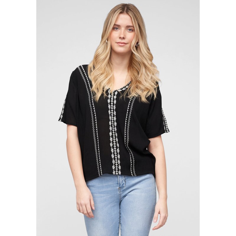 VILA VIMICHELLE V-NECK 2/4 SLEEVE TOP/SU