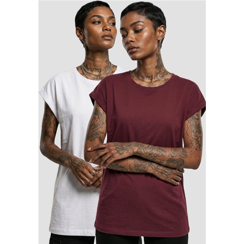 Urban Classics Ladies Extended Shoulder Tee 2-Pack