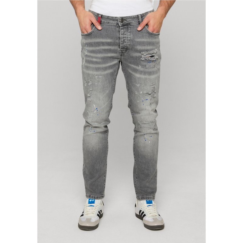 2Y Premium LEONARDO RIPPED SLIM FIT JEANS