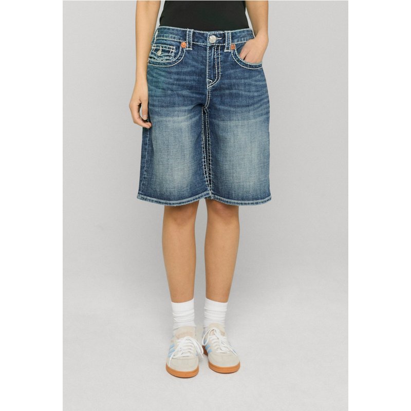 True Religion BAGGY DENIM JORT BIG T FLAP