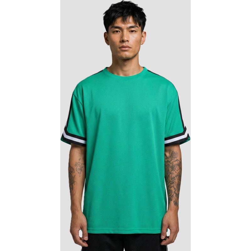 Urban Classics Oversized Stripes Mesh Tee