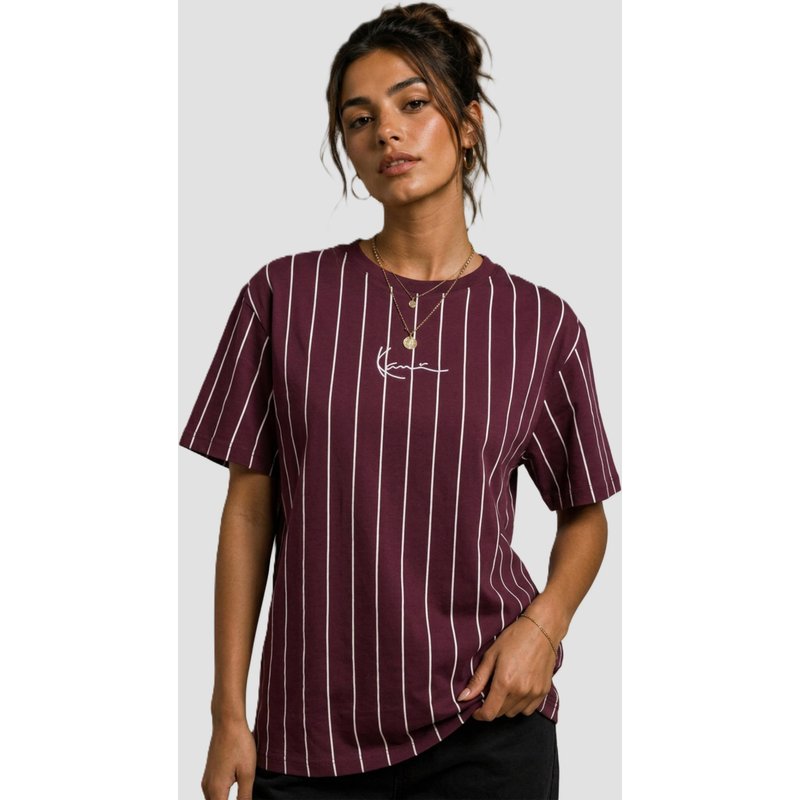 Karl Kani Small Signature Essential Pinstripe OS Tee