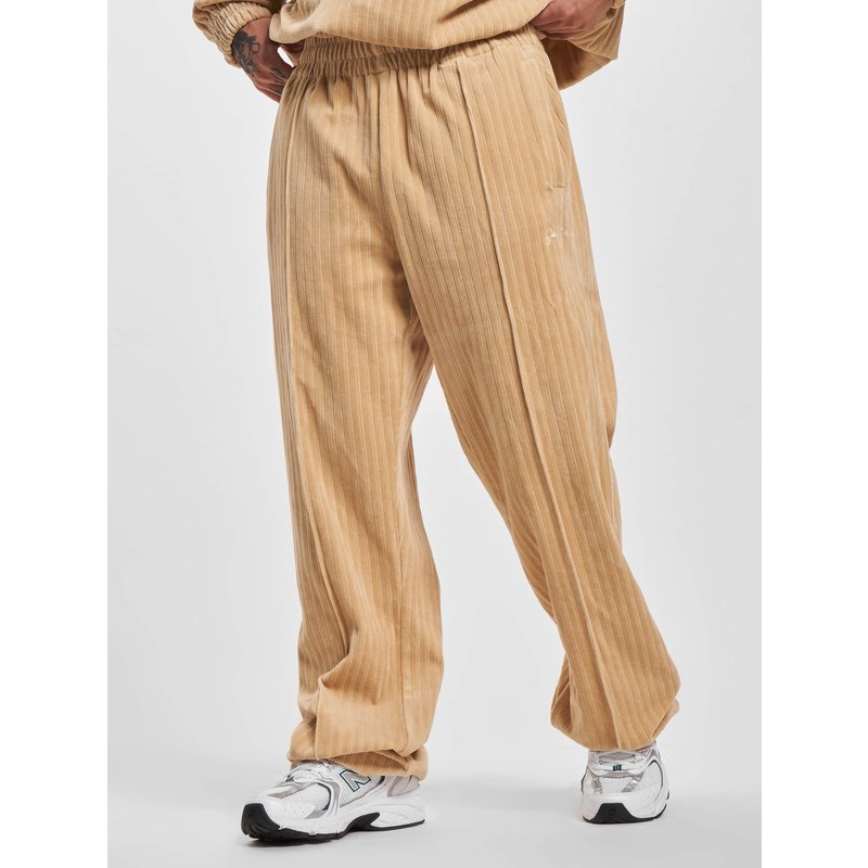 Sean John JM233-007-1 SJ Script Logo Striped Velours Trackpants