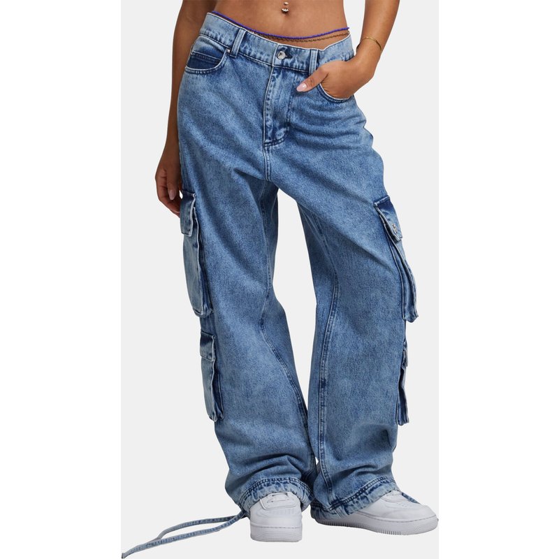 PEQUS Denim Cargohose
