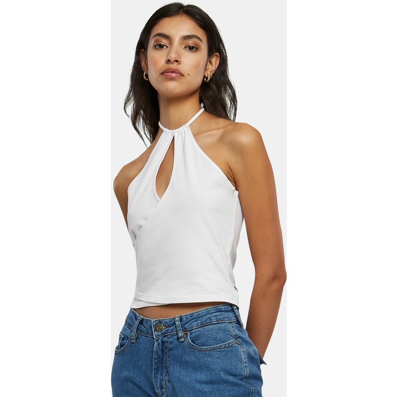 Urban Classics Ladies Short Wraped Neckholder Top