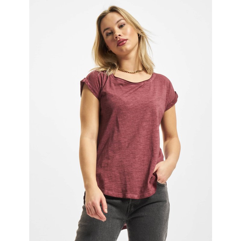 Urban Classics Ladies Long Back Shaped Spray Dye Tee