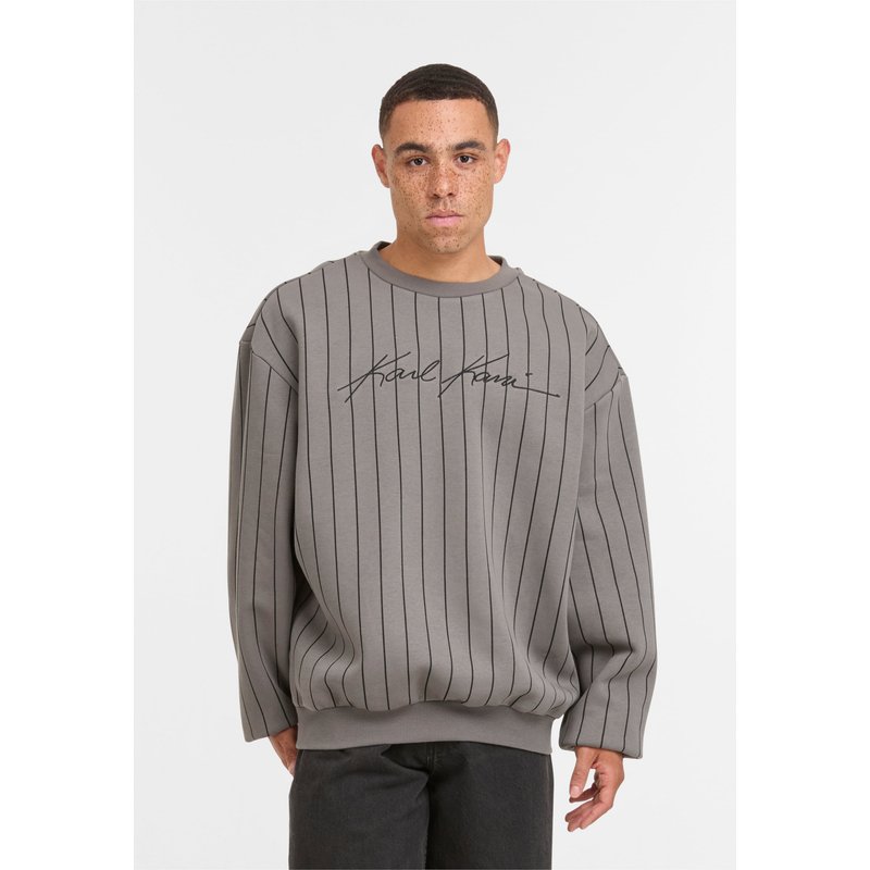 Karl Kani Autograph Pinstripe Sweat Os Crewneck
