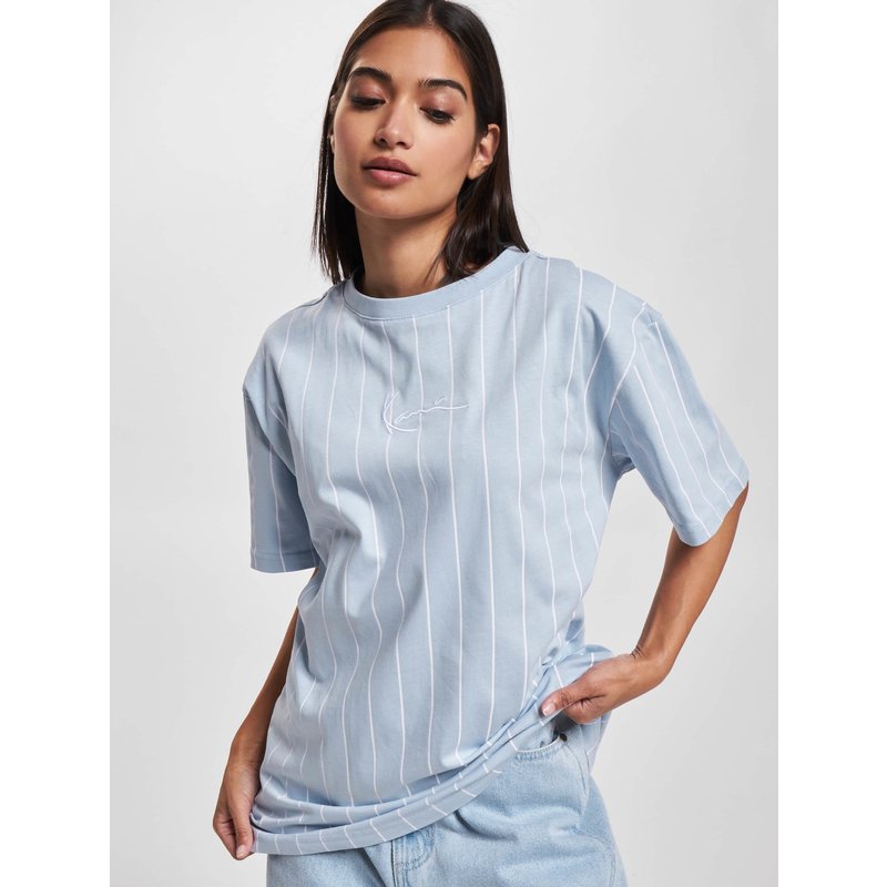 Karl Kani KW233-017-2 KK Small Signature Pinstripe Os Tee