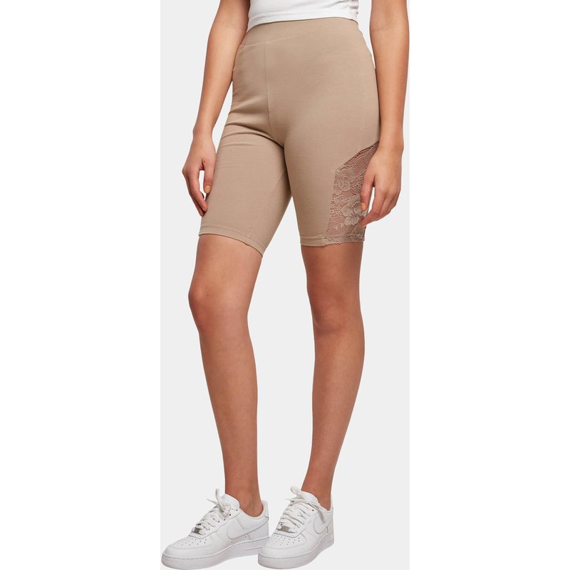 Urban Classics Ladies High Waist Lace Inset Cycle Short