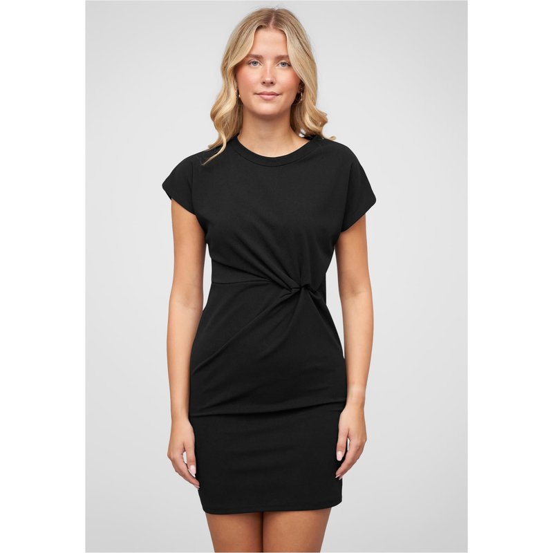 Cloud5ive T-Shirt-Kleid mit seitlich gerafftem Detail und Rundhals