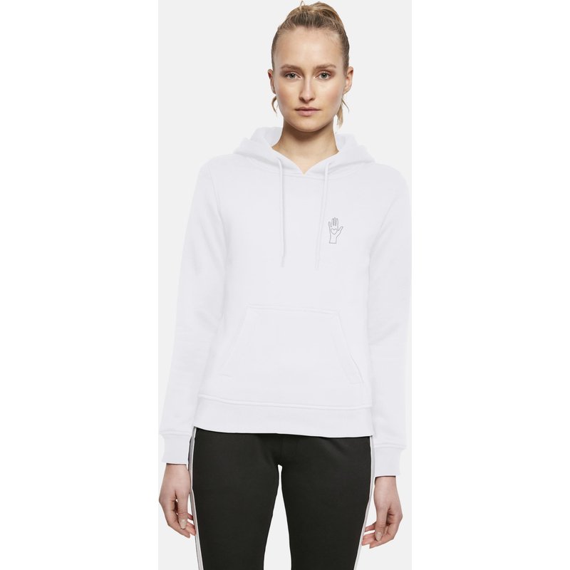 Merchcode Ladies Peace - Scribble Hand Heart White Hoody