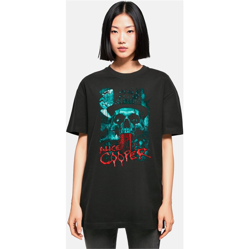 Merchcode Ladies Alice Cooper - Skull Eyes Oversized Boyfriend Tee