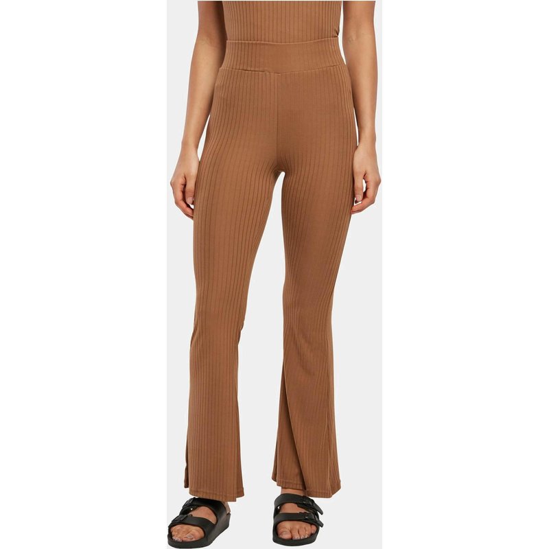Urban Classics Ladies High Waist Rib Flared Leggings