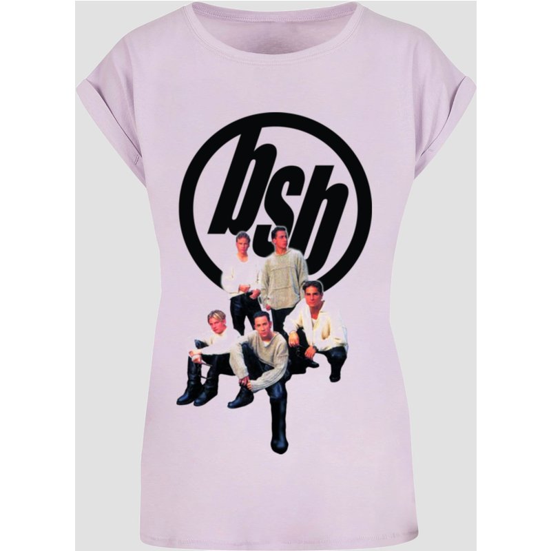 Merchcode Ladies Backstreet Boys - Vintage Logo Extended Shoulder Tee