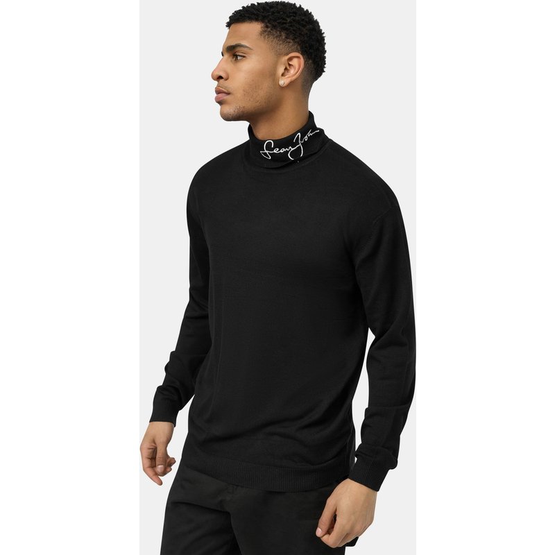 Sean John SCRIPT LOGO KNIT TURTLENECK