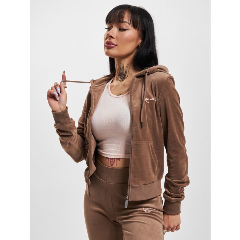 Karl Kani Chest Signature Tight Full Zip Velvet Jacket