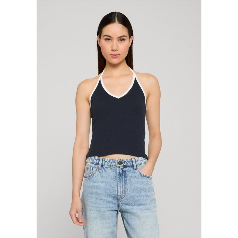 Urban Classics Ladies Contrast Piping Neckholder Top