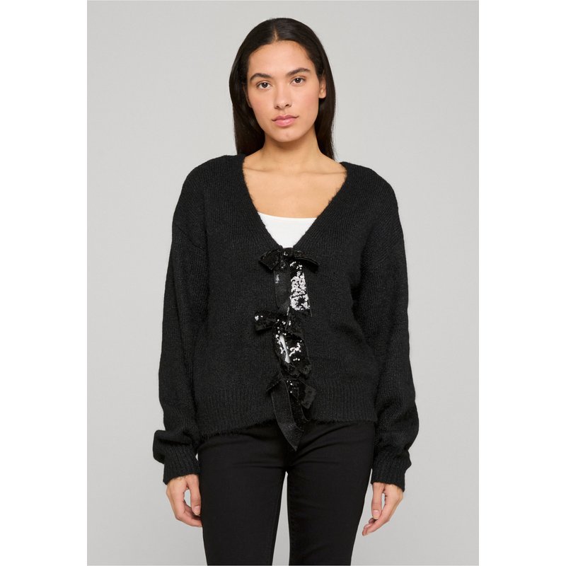 Estelou Glitter Bow Cardigan