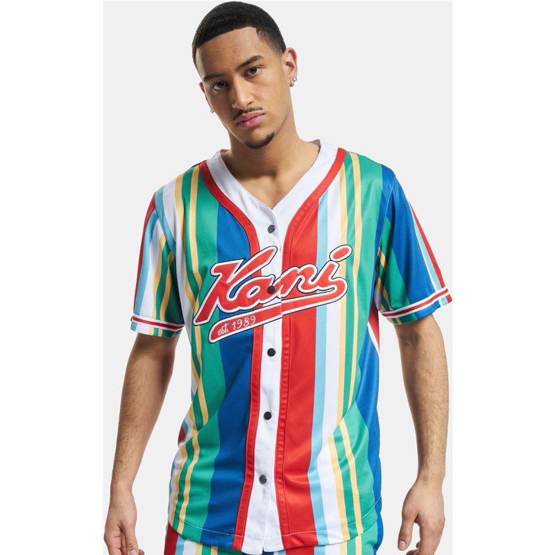 Karl Kani Varsity Striped Baseball Shirt