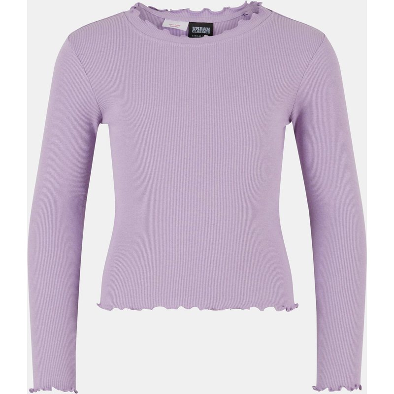 Urban Classics Girls Short Rib Longsleeve