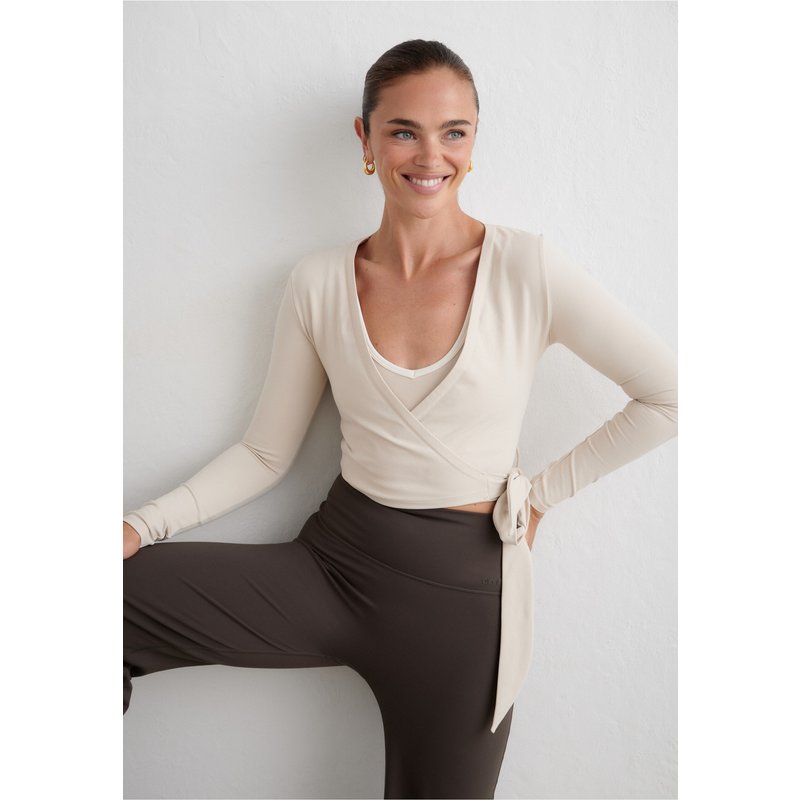 aimn Shape Seamless Wrap Long Sleeve