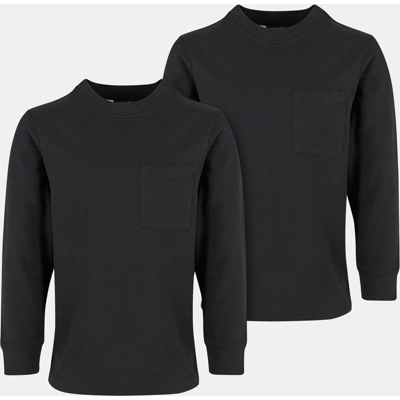 Urban Classics Boys Heavy Oversized Pocket 2 Pack Longsleeve