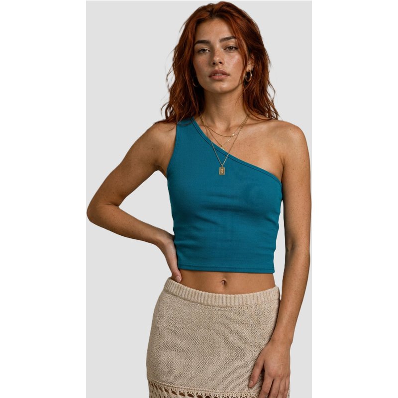 Urban Classics Ladies Cropped Asymmetric Top