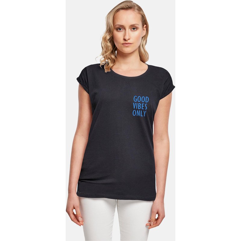Merchcode Ladies Good Vibes Only Extended Shoulder Tee