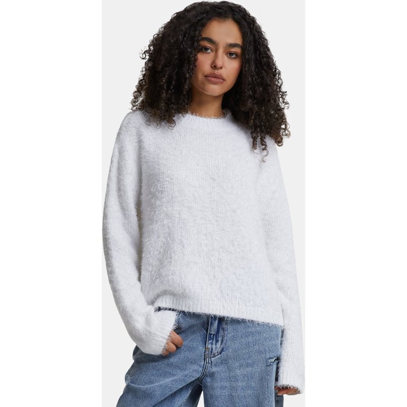 Urban Classics Ladies Feather Mock Neck Pullover