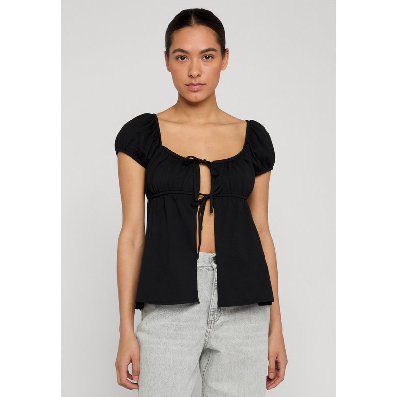 Urban Classics Ladies Ruffled Tee With Bows