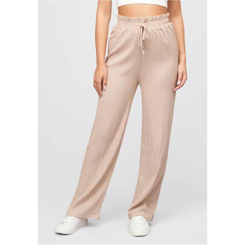 Cloud5ive Sommer Hose mit weitem Beinschnitt und Strukturstoff