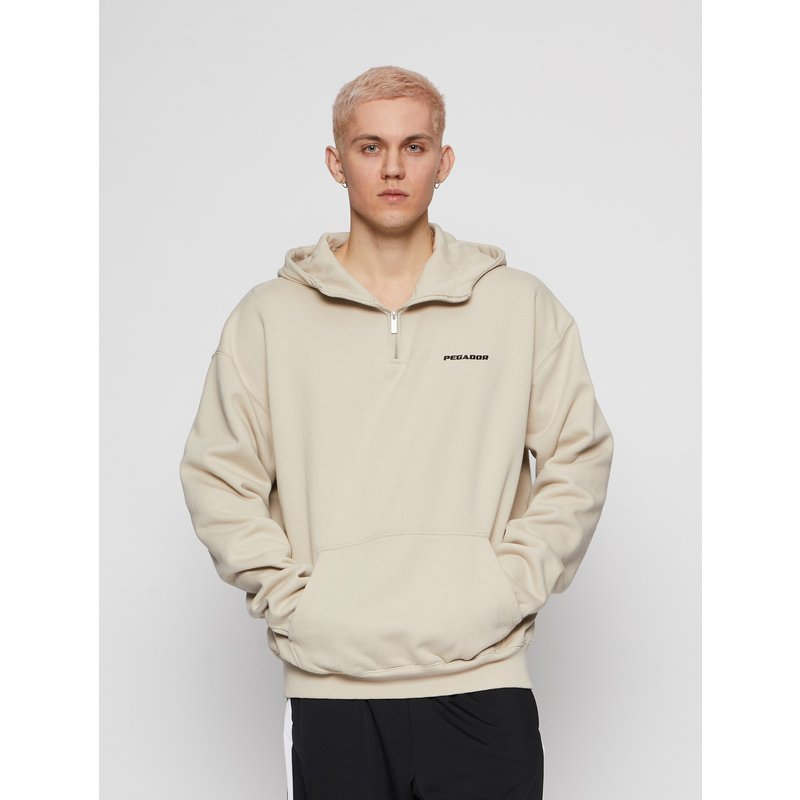 PEGADOR Logo Oversized Halfzip Hoodie