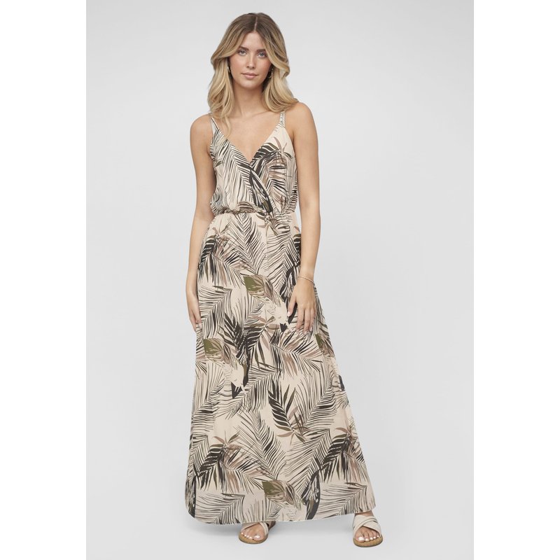 Cloud5ive 2-Layered Maxi-Dress Tropical Print