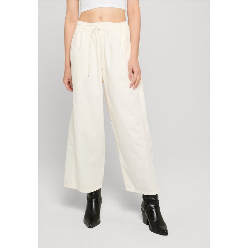 Urban Classics Ladies Barrel Cropped Cotton Pants