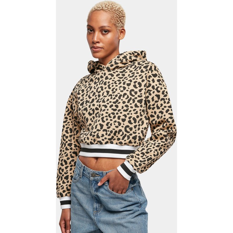 Urban Classics Ladies Short AOP College Hoody