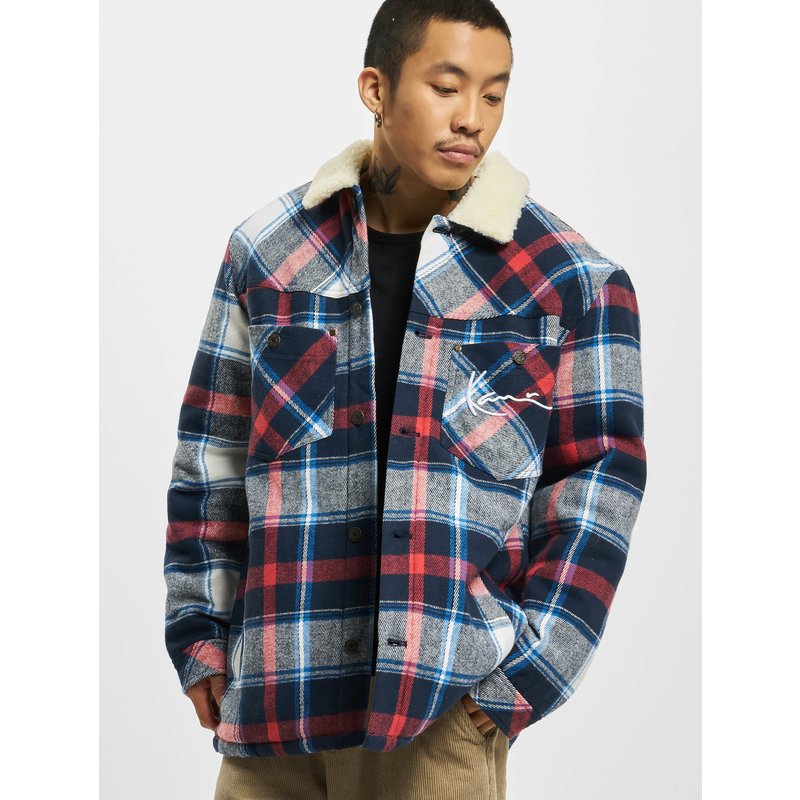 Karl Kani KM223-017-1 Chest Signature Heavy Flannel Shirt Jacket