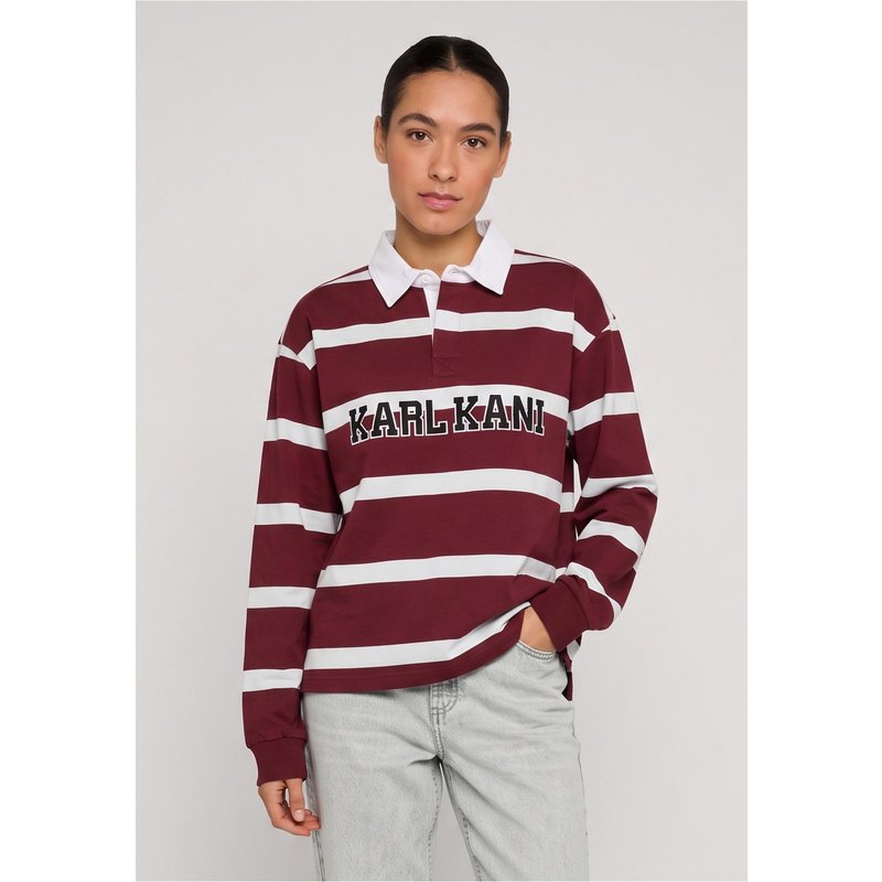 Karl Kani College Stripe Boxy Rugby Shirt