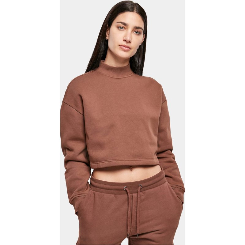 Urban Classics Ladies Cropped Oversized Sweat High Neck Crew