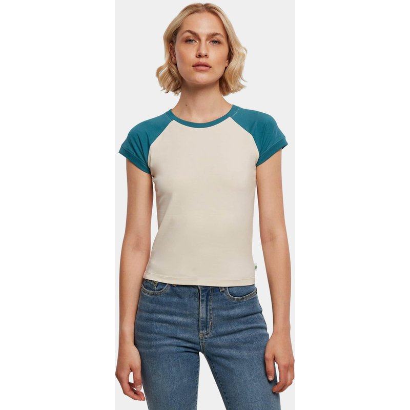 Urban Classics Ladies Organic Stretch Short Retro Baseball Tee
