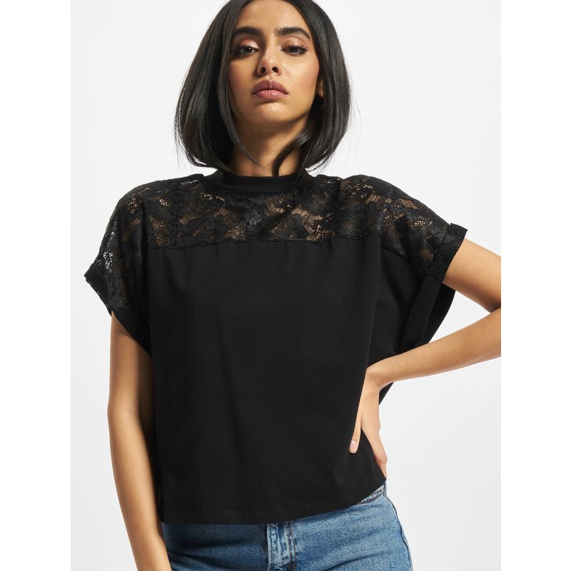 Urban Classics Ladies Short Oversized Lace Tee