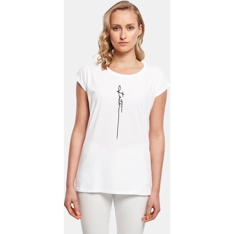 Merchcode Ladies Faith Extended Shoulder Tee