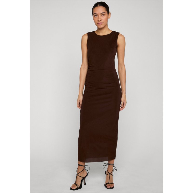 Urban Classics Ladies Long Ruffled Mesh Dress