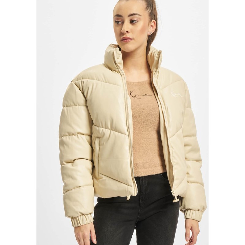 Karl Kani Chest Signature Fake Lather Puffer Jacket