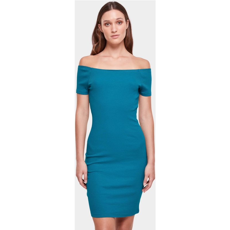 Urban Classics Ladies Off Shoulder Rib Dress
