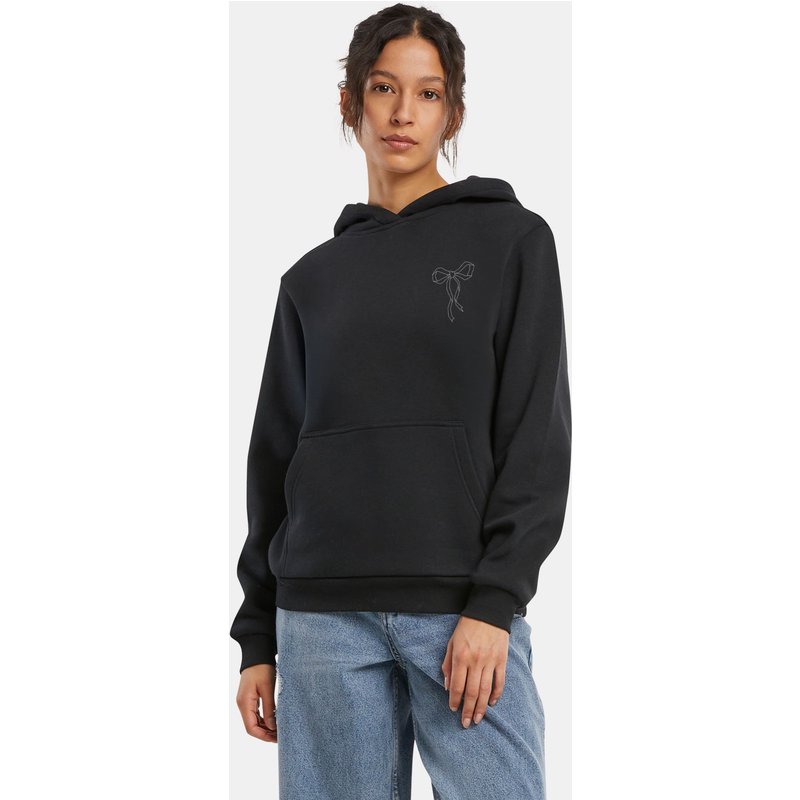 Miss Tee Bow Oneliner Ladies Fluffy Hoody