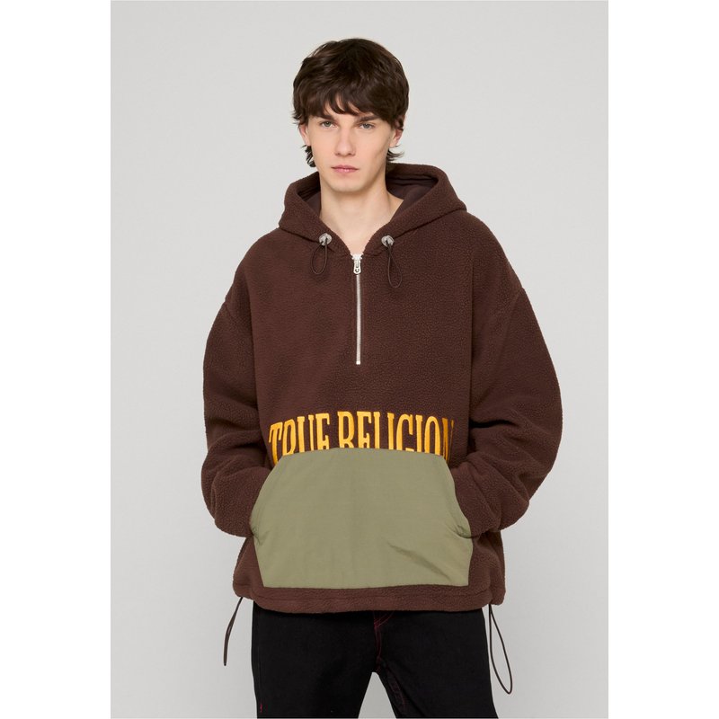 True Religion FLEECE HALF ZIP HOODIE