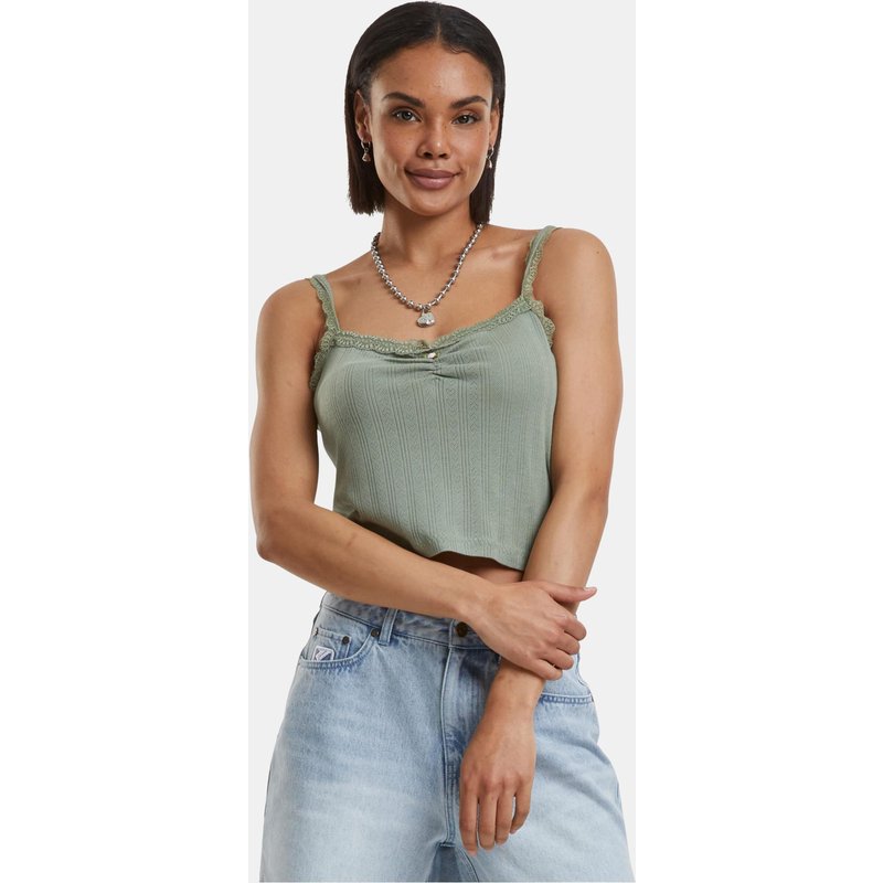 Karl Kani Woven Signature Pointelle Top